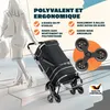 MONZANA® Chariot de courses noir 56 litres 3 en 1 pliable Voir les images du produit 3