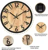 MODFU Wanduhren Holz, Wanduhr 34 cm, Holzdesign, Vintage Produktbild-Vorschau 8
