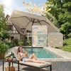 Sekey Rund Gartenschirm 200x200 cm, Kurbel-Sonnenschirm mit Produktbild-Vorschau 9