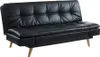 Schlafsofa Klappsofa 3-Sitzer - Kunstleder - Schwarz - Produktbild-Vorschau 5