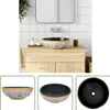 The Living Store Aufsatzwaschbecken Mehrfarbig Rund Ø41x14 Produktbild-Vorschau 1