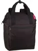 A black backpack is shown against a white background. Produktbild-Vorschau