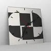 Wanduhr - Quadrat - Glasuhr - Abstraktion Kontrast Figuren Produktbild-Vorschau 4