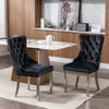Eetkamerstoelen, set van 2, fluwele bekleding, massief Productafbeelding-voorbeeld 1