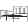 Two black metal bed frames are shown against a white background. Podgląd zdjęcia produktu