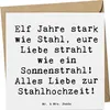 Mr. & Mrs. Panda Klappkarte Spruch 11. Hochzeitstag Produktbild-Vorschau 1