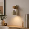 MasterLED Wandleuchte E27 Elza hängend Beige Kaschmir Holz Produktbild-Vorschau 2