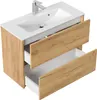 Badmöbel Taifun Slimline 80cm 2 grifflose SoftClose Auszüge Produktbild-Vorschau 2