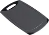 A dark gray cutting board with a black handle and black trim is shown against a white background. Anteprima dell’immagine prodotto