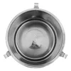 Top-down view of an empty stainless steel bucket. Podgląd zdjęcia produktu