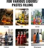A collage of images showing different liquids and pastes in bottles and jars, with text labels. Náhled obrázku produktu