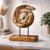 Teak Deko Teakholz Figur Holz Schnecke auf Ständer Garten Produktbild-Vorschau 9