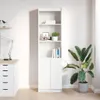 vidaXL Highboard Weiß 50x35x180 cm Holzwerkstoff Produktbild-Vorschau 3