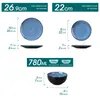 Ø 26,9cm Speiseteller, Ø 22 cm Dessertteller, 710 ml Schale Voir les images du produit