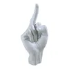 Mittelfinger Dekofigur - Stinkefinger Skulptur in Weiß Produktbild-Vorschau 4