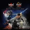 Collage of characters from the Nioh video game series, with game titles and collection name. Produktbild-Vorschau