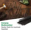 GARDENIX 100 Stück IronPEG Verzinkt Anti-Rost Erdanker aus Produktbild-Vorschau 3