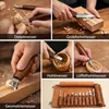 Jeu de couteaux de sculpture sur bois, 14 pièces, avec étui Voir les images du produit 3