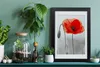 Bild 20x30 MDF-Rahmen, Wandkunst Feldmohnblumen Produktbild-Vorschau 2