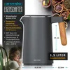 Arendo Wasserkocher Edelstahl 1,5L , Doppelwand, Produktbild-Vorschau 2