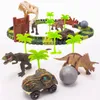 Rennbahn Dinosaurier Auto Rennbahn Rennstrecke Dino Park Produktbild-Vorschau 2