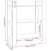 vidaXL Bücherregal/Raumteiler 80x35x91 cm Massivholz Kiefer Produktbild-Vorschau 9