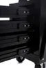 A close-up view of the open drawers of a black metal tool cart, showing the drawer slides. Produktbild-Vorschau