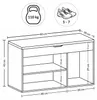 TRIA skrinka na topánky s sedadlom, 80 x 43 x 30 cm – hnedá Náhľad obrázku produktu 10