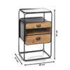 A product shot of a bedside table with dimensions indicated. Produktbild-Vorschau