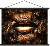 MuchoWow® Textilposter Farbe - Frau - Mund 40x30 cm mit Produktbild-Vorschau 1