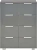 Sideboard Hochglanz-Grau 60x35x80 cm Holzwerkstoff Produktbild-Vorschau 3