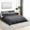 vidaXL Set di biancheria da letto grigio scuro 135x200 cm Anteprima dell’immagine prodotto 2