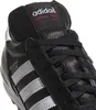 Close-up view of the top of a black Adidas soccer shoe. Podgląd zdjęcia produktu
