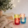 Bunte Teelichtgläser 6,5x6cm 4er Set Produktbild-Vorschau
