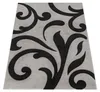 Tapis design avec découpe des contours Moderne Gris Noir Voir les images du produit 5