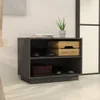 vidaXL Skriňa na topánky šedá 60x34x45 cm Masívne Náhľad obrázku produktu 3