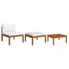 "2026 Promotion" 3-tlg. Garten-Lounge-Set mit Kissen Holz Produktbild-Vorschau 3