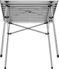 The underside of a foldable aluminum camping table is shown against a white background. Produktbild-Vorschau