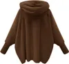ASKSA Damen Teddyjacke mit Kapuze Lang Fleece Warm Weich Produktbild-Vorschau 3