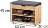 Schuhschrank aus Holz mit Sitz, Flur Bücherregal mit Produktbild-Vorschau 4