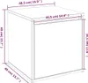vidaXL Szafka z szufladami biała wysoki połysk 40,5x40x40 Podgląd zdjęcia produktu 7
