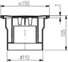 Spodní podlahový přívod D 110 mm, černý, ENPRO Náhled obrázku produktu 2