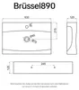 doporro Waschbecken 63x39,5x11,5cm Aufsatzwaschbecken aus Produktbild-Vorschau 7