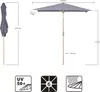 Sekey Sonnenschirm Rechteckig 210 x 140 cm – Balkonschirm, Produktbild-Vorschau 7