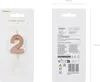 Geburtstagskerze Zahl 2, roségold, 4,5cm Produktbild-Vorschau 2