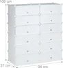 Relaxdays Schuhschrank Kunststoff, Schuhregal geschlossen, Produktbild-Vorschau 4