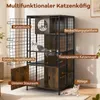 COSTWAY szafka dla kota, szafka na kuwetę z klatką dla Podgląd zdjęcia produktu 4