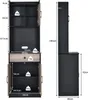 COSTWAY Armadio da cucina in legno da 180 cm con cassetto, Anteprima dell’immagine prodotto 6