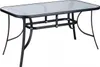 Obdélníkový stůl T25 120x80 sklo kov pro balkon terasu pro Náhled obrázku produktu 2