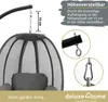 deluxe4home® Hängesessel mit Gestell Anthrazit I Hängekorb Produktbild-Vorschau 3
